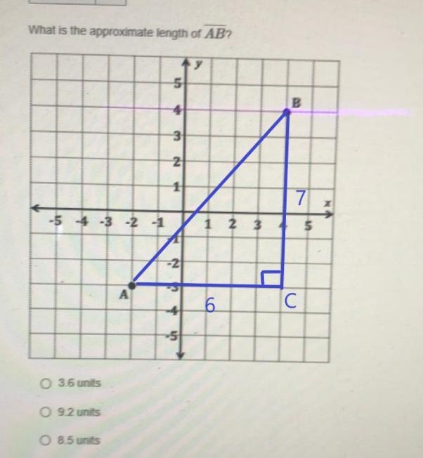 URGENT NEED HELP. What is the approximate length of AB?-example-1