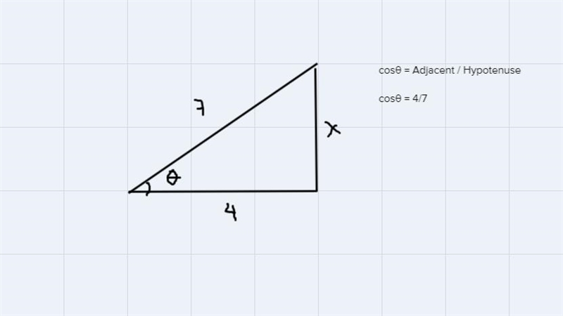 If cos O 4/7 and csc O<0 , find sin Oand tan O-example-1