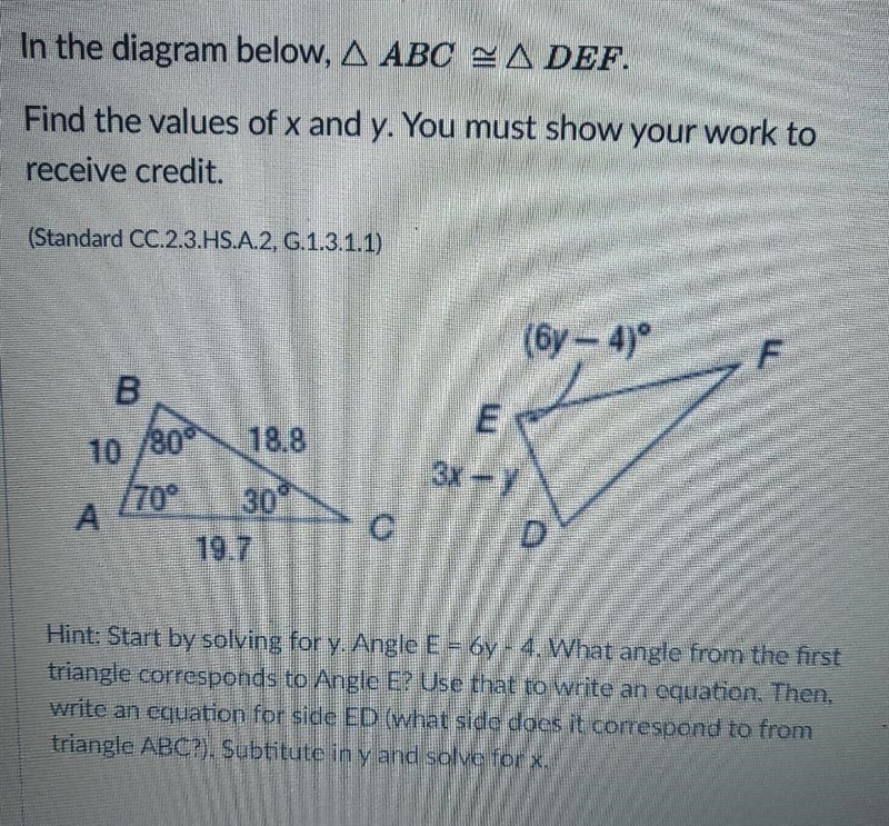 Find the values of x and y-example-1