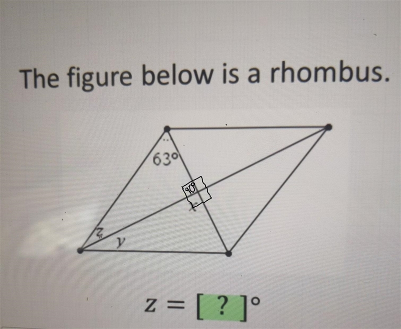 What is Z in the rhombus?​-example-1