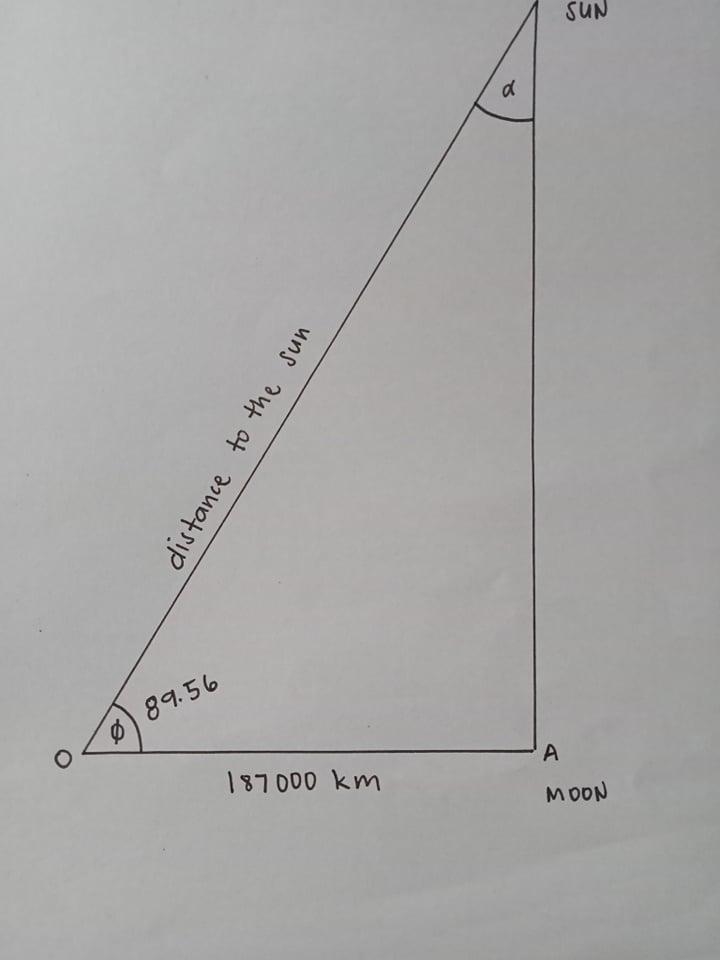 an alien on a distant planet realizes that using trigonometry and the distance to-example-1