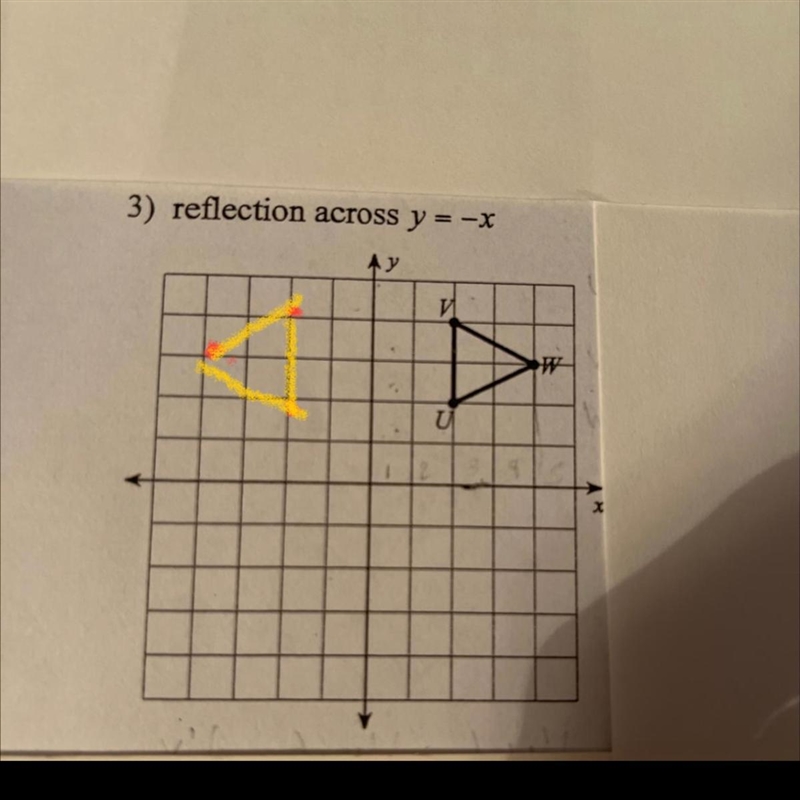 Reflection across y = -x please I need help I will mark you brainless-example-1