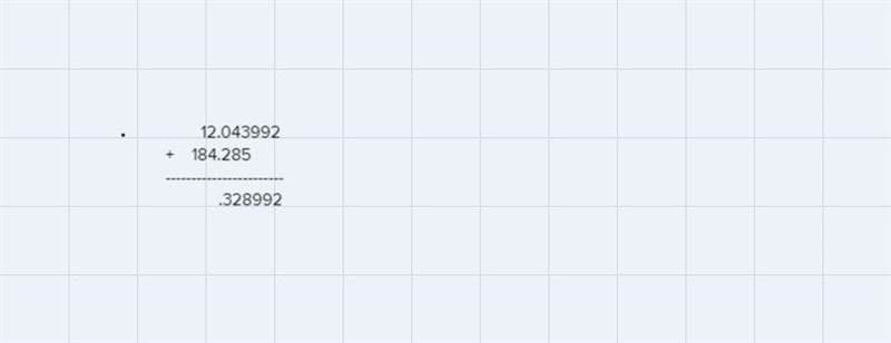 What is the sum of 12.043992 and 184.285?-example-3