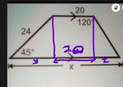 What is the length of the missing side of the trapezoid?-example-2