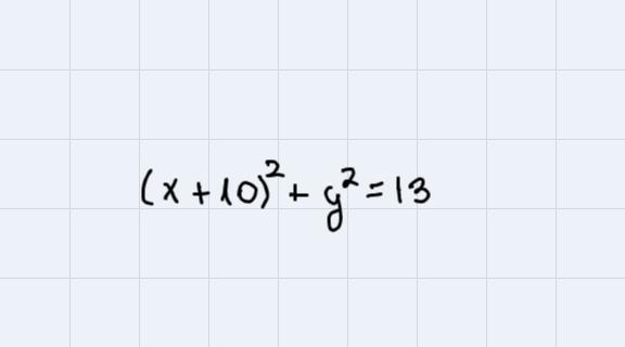 Write an equation in standard form of thecircle with the given properties.Center at-example-3