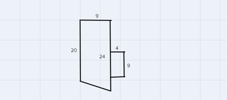 Find the area of the figure.A. 57 square yardsB. 66 square yardsC. 180 square yards-example-1