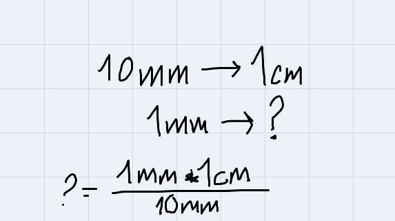 There are 10 millimeters (mm) na centimeter (cm)Use this information to complete the-example-1