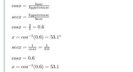 Please help!! Explain the difference between using the cosine ratio to solve for a-example-1