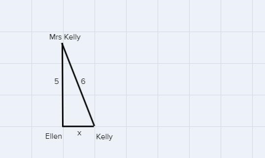 Mrs. kelly is teaching a Sth grade class. She is standing 5 meters in front of Ellen-example-1