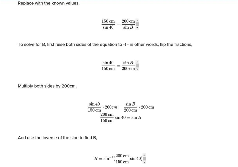 Can help me for this question with diagram?Find side c and angles B and C-example-3