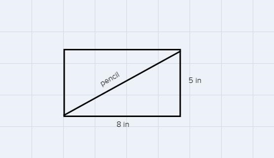 An envelope measures 8 inches by 5 inches. A pencil is placed in the envelope at a-example-1