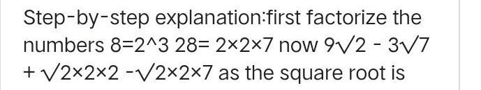 Simplify 9/2 - 3√7 +8 - 28 0.11√2-5√7 11√4-5√14 6 5 6 9-example-1