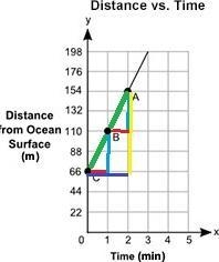 The graph shows the depth, y, in meters, of a shark from the surface of an ocean for-example-1