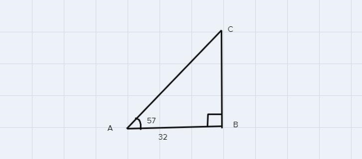 2. At 32 meters from the foot of a tree,the angle of elevation to the top of the tree-example-1