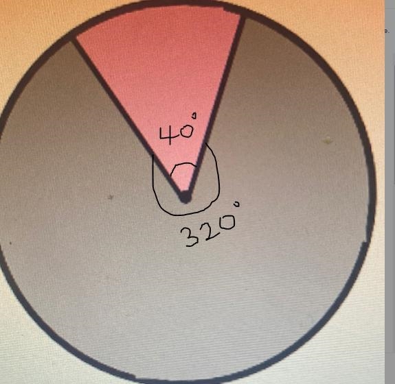 What is the measure of the circle if the radius of the circle is 8 meters and the-example-1