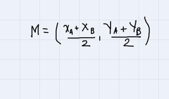 Find the x-coordinate for the midpoint of AB if A(-3, 8) and B(-7,-6).-example-1