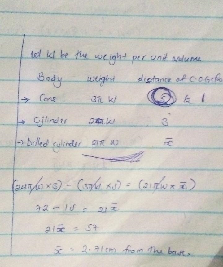 A conical hole is made in a cylinder. The axis of symmetry of a cone is the same as-example-2