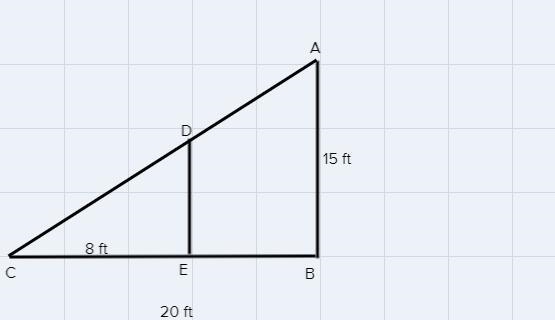 On a sunny day, a 15-foot pole casts a 20-foot long shadow, how tall is a person who-example-1