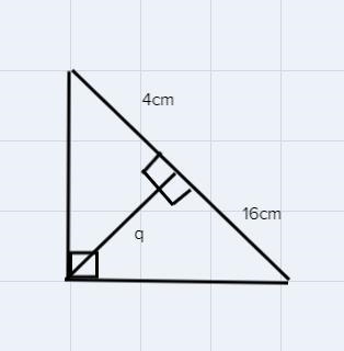 In a right triangle,the altitude q from the right angle to the hipotenuse divides-example-1