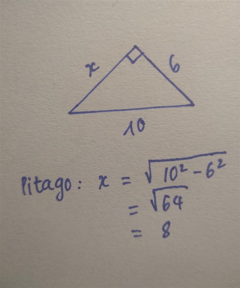 1. X 6 10 X= What is the value of x-example-1