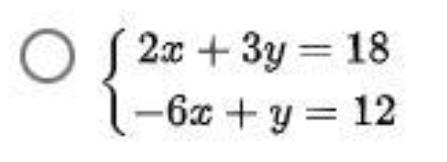 Which of the following systems of equations is an example of one where elimination-example-1