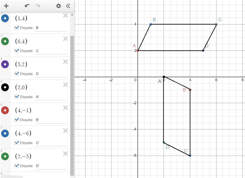 Rotate the figure 270° about the origin. List the coordinates of the vertices of the-example-2