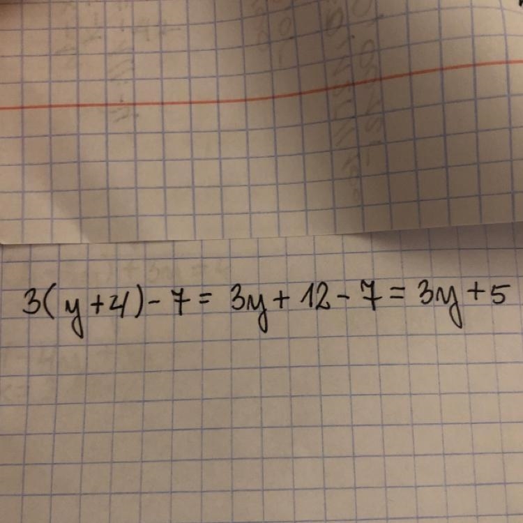 Which of the following is evaluating to 3(y+4)-7?-example-1