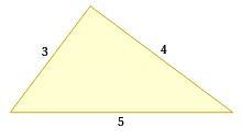 Two legs of a right triangle measure 3 inches and 4 inches. Which of the following-example-1