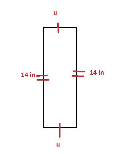 Look at this rectangle. Find the value of u.-example-1