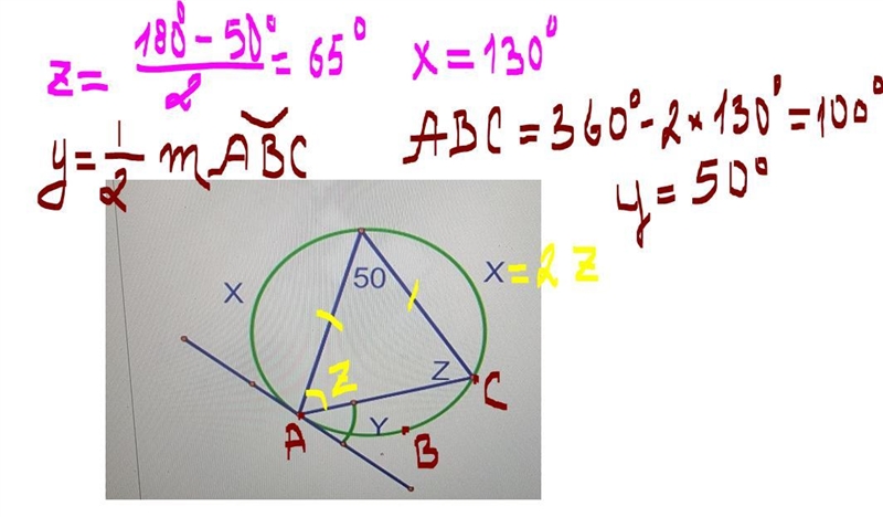 Find the value of x, y and z. ​-example-1