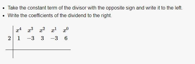 Divide the following polynomial using synthetic division, then place the answer in-example-1