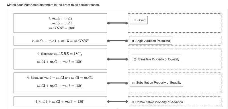 Use the following figure and information to complete the proof. Given: m∠4=m∠2m∠5=m-example-1