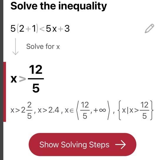 Solve for x. 5(2+1)<5x+3-example-1