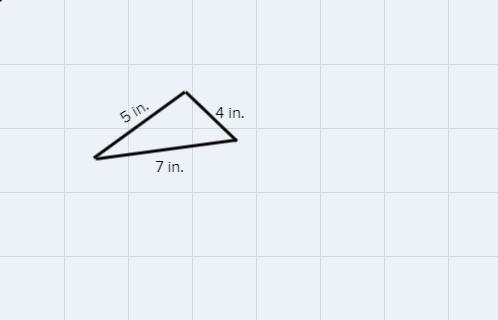 A triangle has sides of 4 inches, 5 inches, and 7 inches. What is the perimeter measurement-example-1