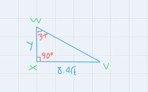 If triangle VWX, the measure of angle X=90°, the measure of angle is W=31°, and XV-example-1