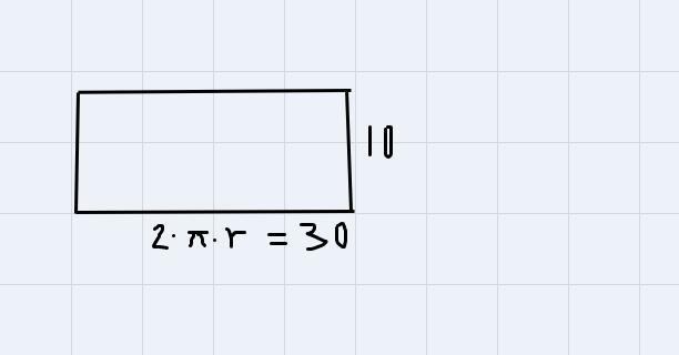 10) A rectangular strip of aluminum, 30 cm long and 10 cm wide, is rolled into the-example-2