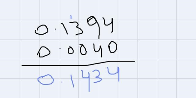 Calculate the value of 0.1394 + 0.004 correct to 2 decimal places-example-1