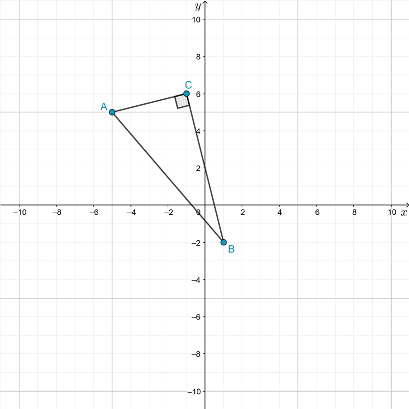 NO LINKS!! Show that the triangle with vertices A, B, and C is a right triangle.​-example-1