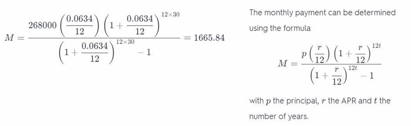 Ricky took out a $257,000, 30-year mortgage at an APR of 6.34%. What is the monthly-example-1