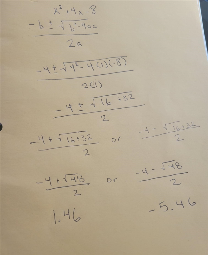 X^2+4x+4=12 find the solutions to the equation-example-1