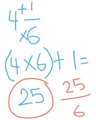 Write the mixed number as an improper fraction 4 1/6-example-1