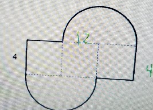 The figure below is composed of squares and semi-circles. Find the perimeter of this-example-1