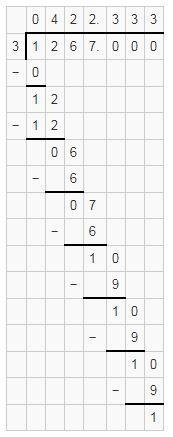 What is 1,267 divided by 3-example-1