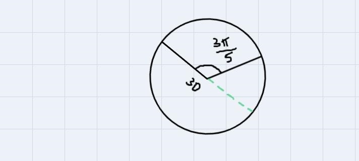 Find the area of the sector of a circle with diameter 30 feet and an angle of 3Pi-example-1