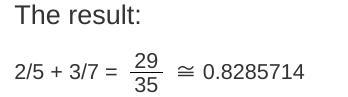 Solve. Your answer should be in simplest form. 2/5 (−3/7)-example-1