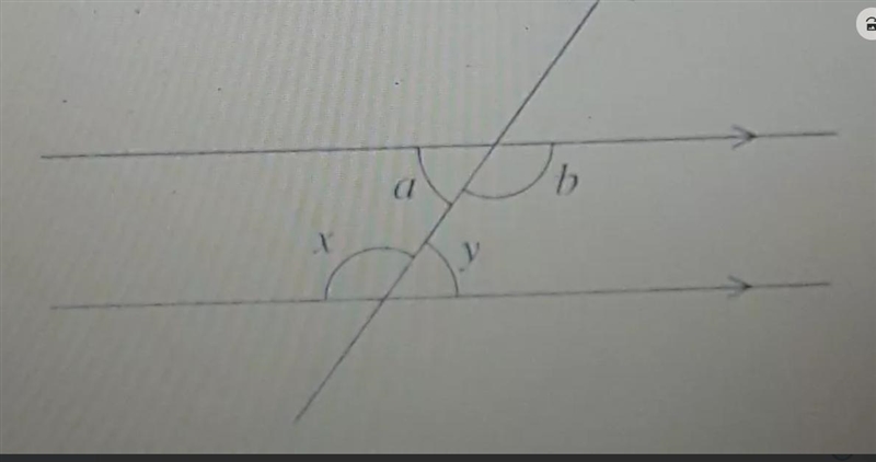 How do I find alternate angle to a and b?-example-1