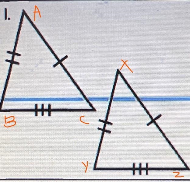 state if the triangles are congruent by sss, sas, asa, or hl. if the triangles are-example-1