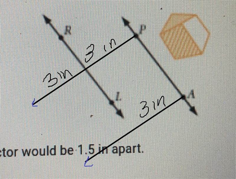 If the figure line PA is reflected across line RL. What is the length of the equivalent-example-1