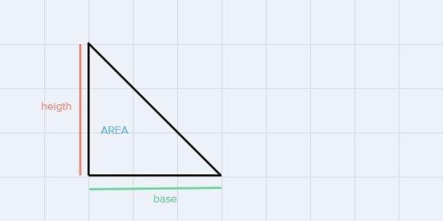 A triangle has a height of 12 cm and a base of 6 cm. What is the area of the triangle-example-1