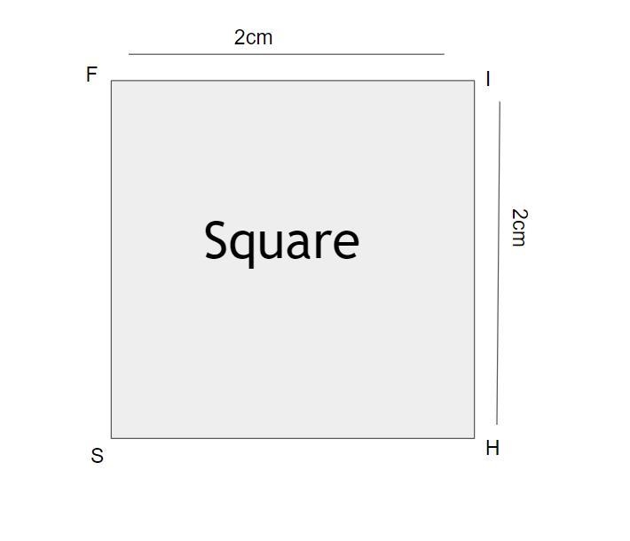 Given that FISH is a square and FI = 2 centimeters, find the following measures. Mark-example-1